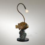 Anglerfish
Bronze & Steel lamp 
26"x1"x9"
Limited Edition of 98